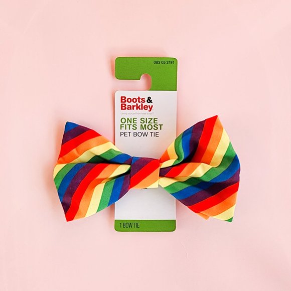 Boots & Barkley Rainbow Bandana and Pet Bow Tie New - Picture 2 of 11